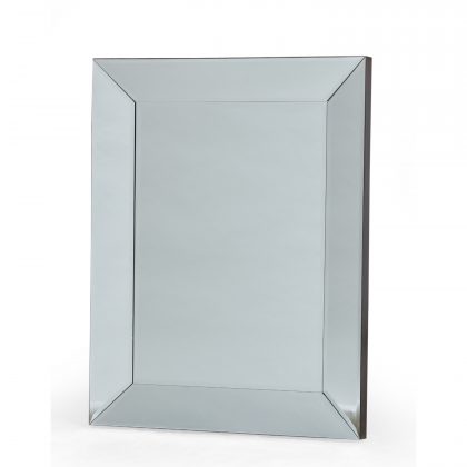 This simple plain square Venetian mirror measures 96 x 76 cm and is frameless