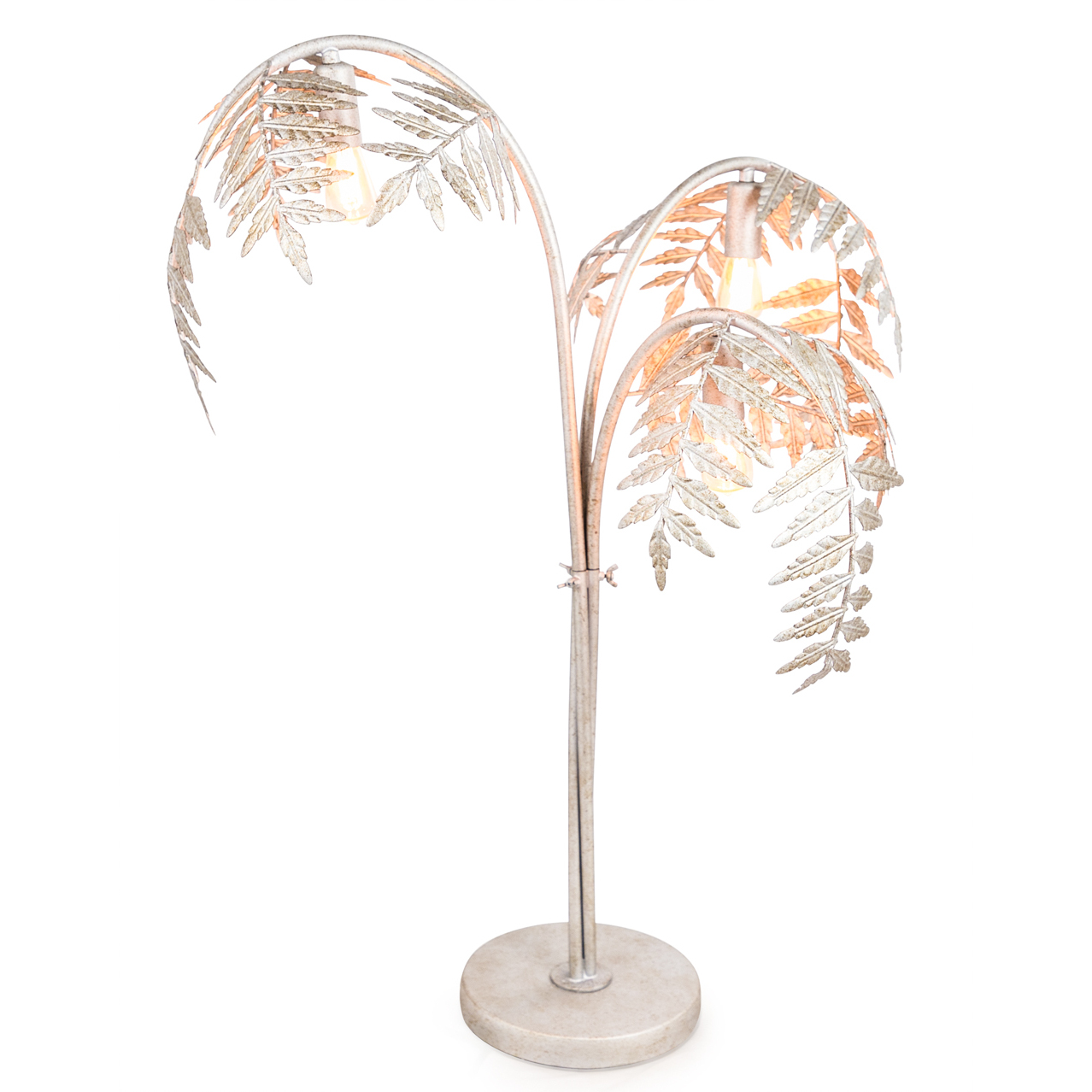 silver palm leaf floor lamp