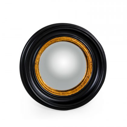 Small Black classic Convex Mirror measures 40 x 40 x 4cm