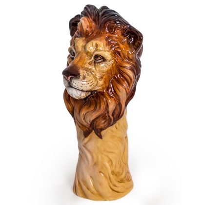 Meet Letitia our lively ceramic lion vase. Long elegant lines, superb colour and detail make a wonderful gift! Have a pack!. A must have! 42 x 19 x 21cm