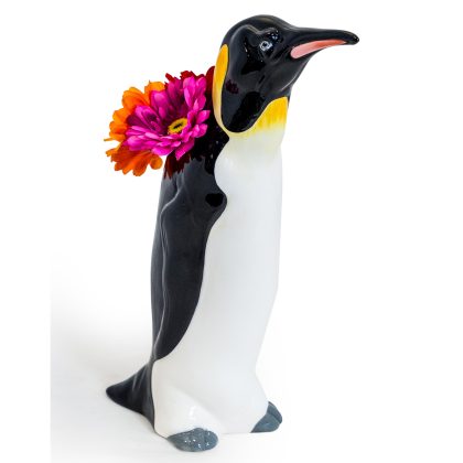 Poppy, our black and white ceramic penguin vase is hand painted with a super high gloss finish. 26 x 41 x 14cm. Great gift for any animal lover!