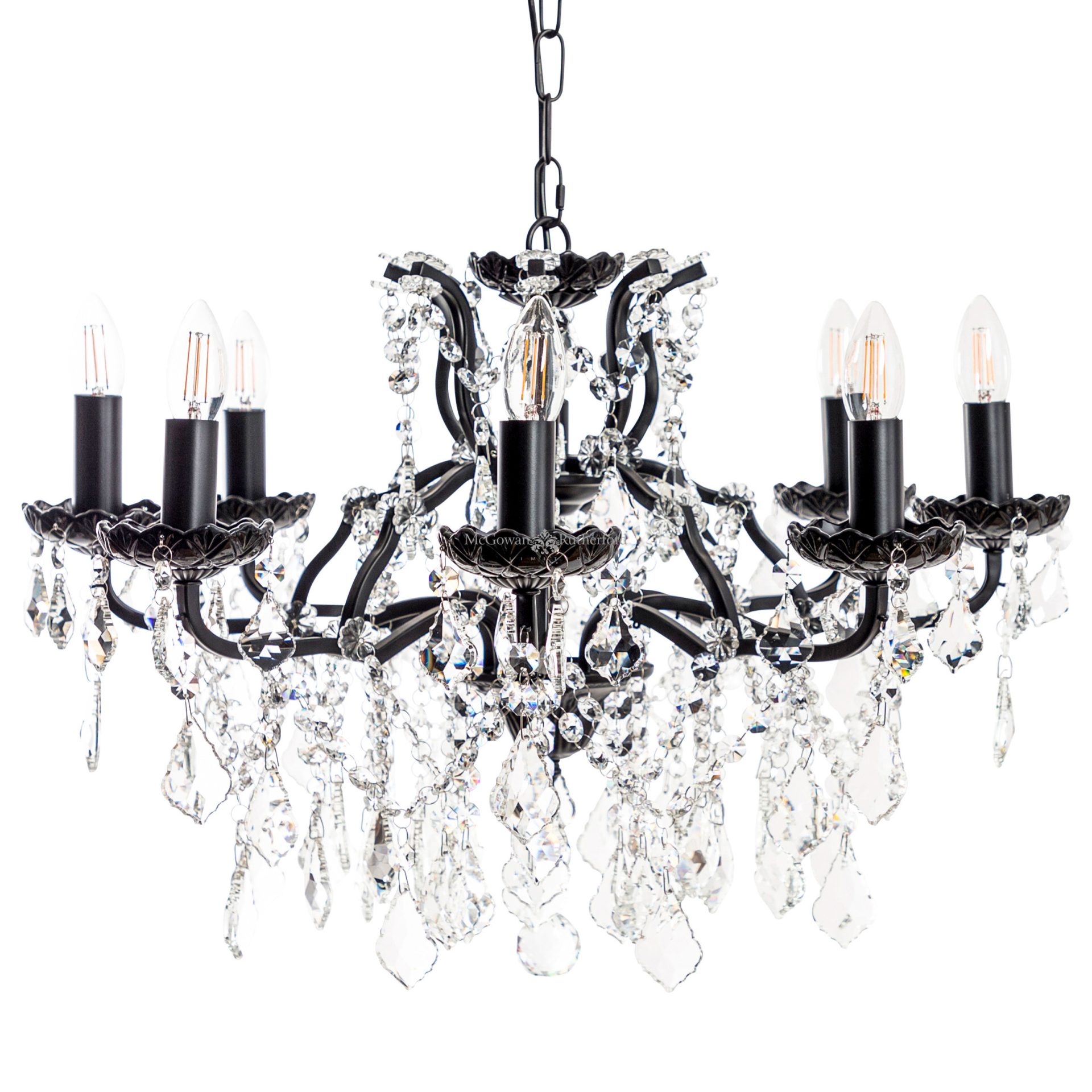 8 light deals black chandelier