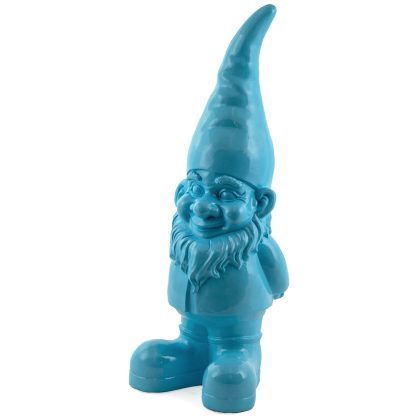 Meet Big Doc our giant powder blue garden gnome. 85 x 32 x 31cm. Super shiny, smooth and glossy. Great indoors or out with his big boots and smile!