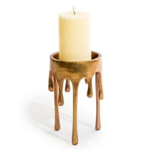 Medium Gold “Dali” Drip Candle Holder