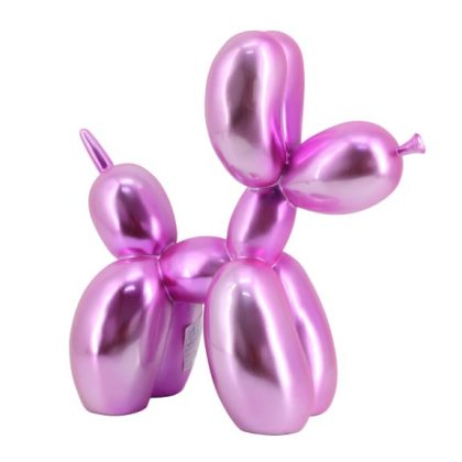 This large pink balloon dog figure is a head turner. Perfect for all dog lovers. Super glossy metallic finish. Perfect gift, 26 x 26 x 12.5cm