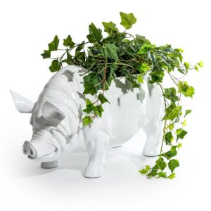 Extra Large White Pig Planter