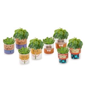 Set of 8 People Plant Pots