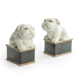 Pair of Ceramic Bulldog Figures