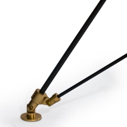 Black and Gold Tripod Table Lamp - Image 4