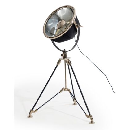 This large black and nickel tripod table lamp is perfect for any style of home. 36 x 36 x 78cm . Adjustable shade. Simple style and lines, great quality!