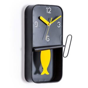 Black and Yellow Sardine Wall Clock