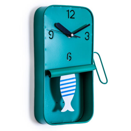 Green Sardine Wall Clock