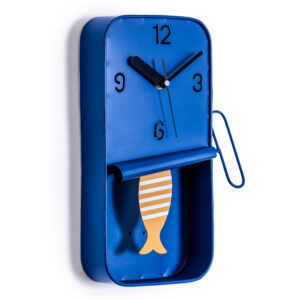 Blue Sardine Wall Clock