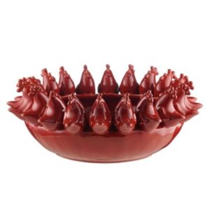 Red Roosters Birds Bowl